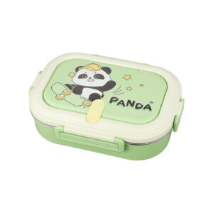Cartoon panda pattern lunch box 304 stainless steel