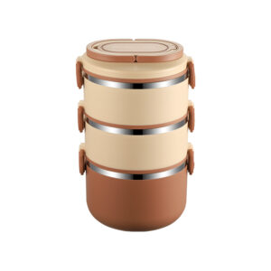 Multi layer large capacity bento lunch box for commuters stainless steel insulated food container